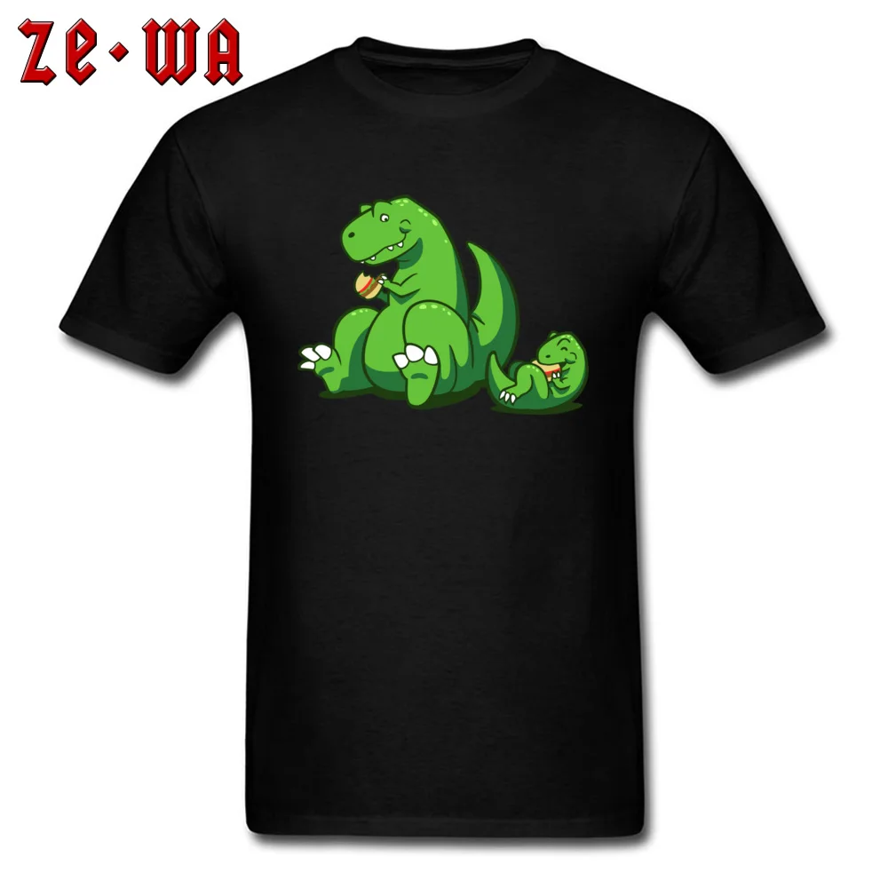 Men Top T-shirts Dino Burgers Casual Tees 100% Cotton O Neck Short Sleeve Geek T Shirt Summer Top Quality Dino Burgers black
