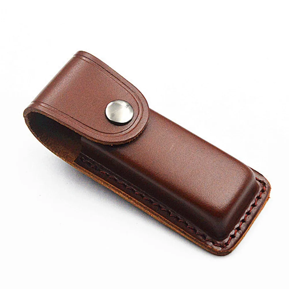 

Pouch Scabbard Holster Hunt Belt Loop Snap Fastener Pocket Knife Sheath Outdoor Camping Artificial Leather Multi Tool Case