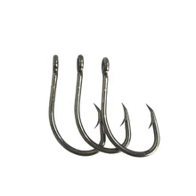 1000 шт/партия 9260 2/0 морские крючки рыболовные острые из высокоуглеродистой стали колючая крючок черный цвет Pesca Peche Wobbler