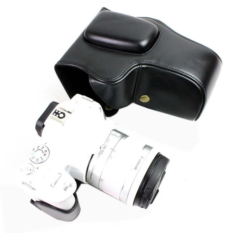Из искусственной кожи чехол для камеры Сумка чехол для Canon EOS 200D 250D 200DII Kiss X9 X10 SL2 SL3 с 18-55 мм объективом DSLR портативный чехол