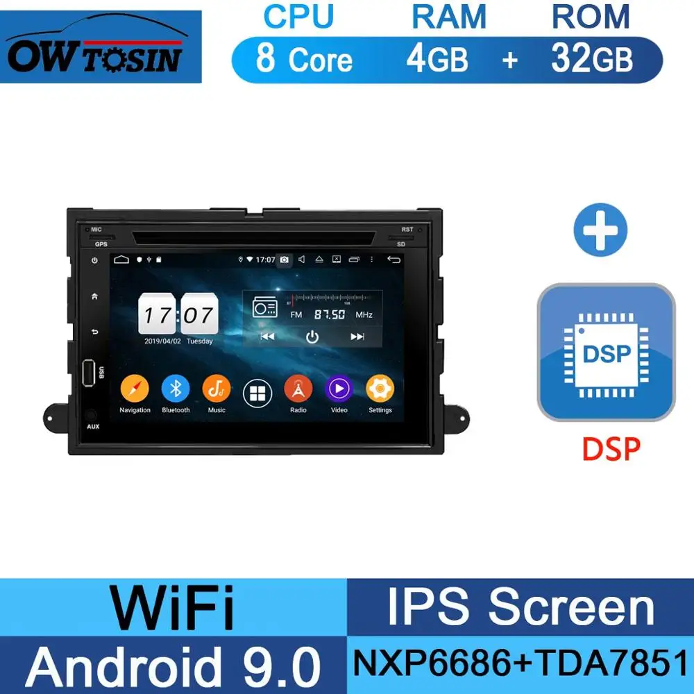 " ips 1024*600 8 ядерный 4G+ 64G Android 9,0 автомобильный dvd-плеер для Ford F150 Mustang Expedition Explorer Fusion 2006 2007-2009 радио - Цвет: 32G DSP