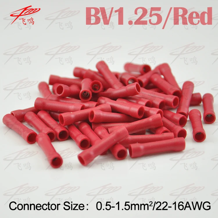 50 шт. BV1.25 BV2 BV5.5 полное изоляционное среднее соединение (тип TL JTK) Соединительная