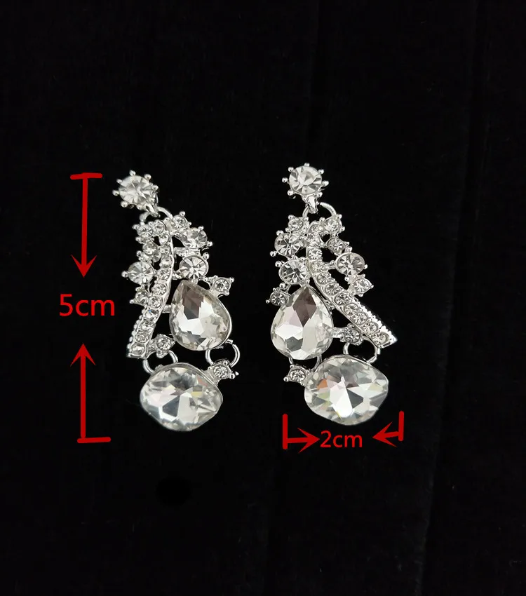 KMVEXO великолепные серебряные геометрические кристаллы наборы свадебных ювелирных изделий невесты свадебные ювелирные изделия ожерелье серьги наборы африканские ювелирные наборы