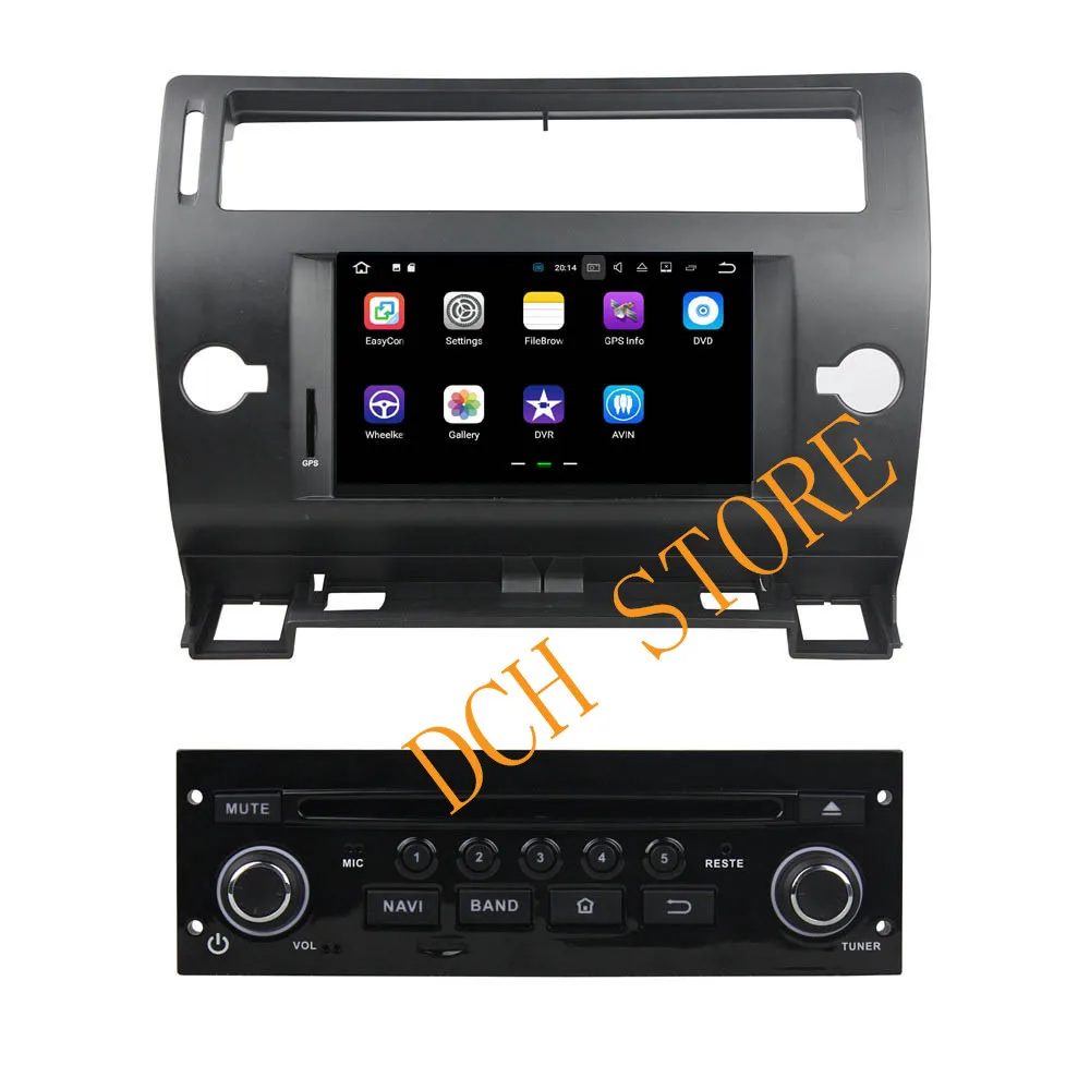 Perfect 7 inch Octa Core Android 9.0 Car Radio DVD GPS Navigation For CITROEN C4 2005-2011 Car multimedia 4G RAM 64G RAM STEREO media 2