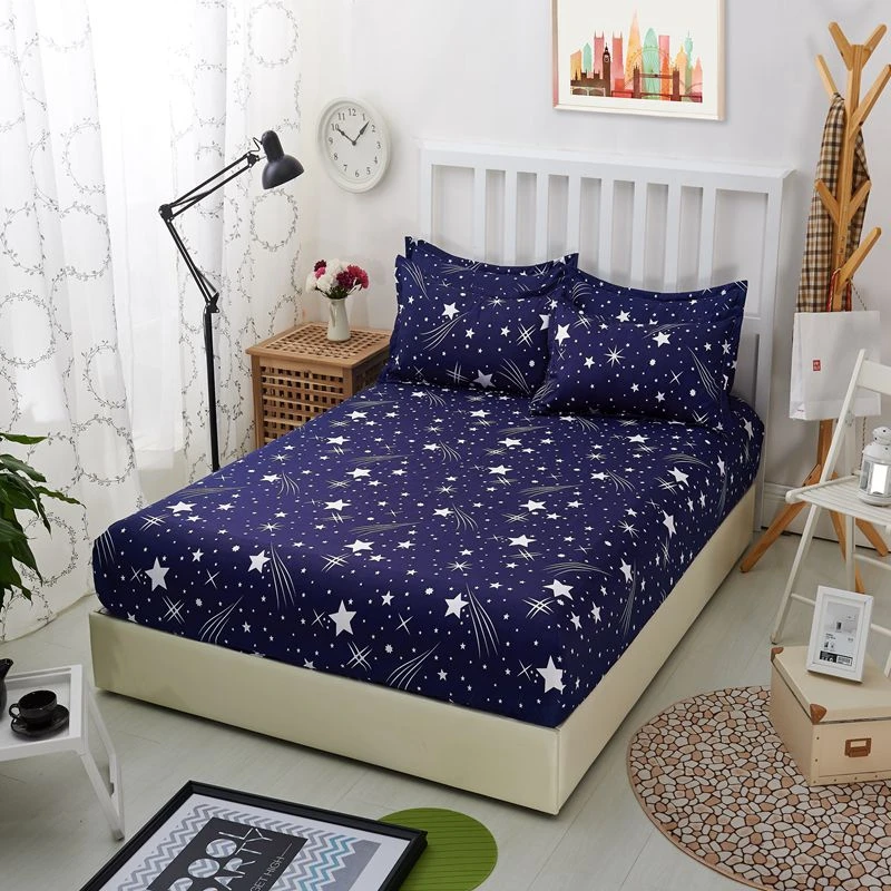 1 шт. наматрасник с рисунком голубого ночного неба|bedding fitted sheet|fitted sheetbed sheets with elastic