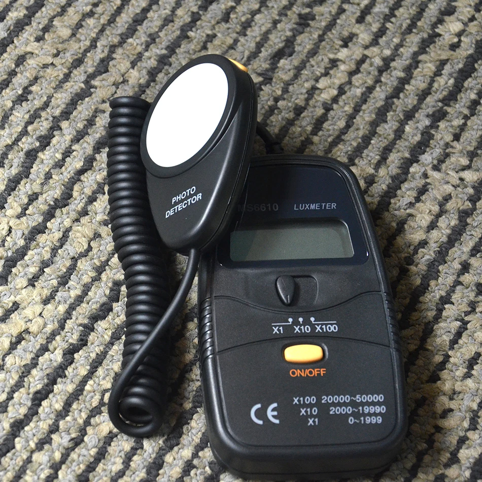 MS6610 Digital Lux Meter mini Light Meter Luxmeter 0~50000LUX Illuminometer 6