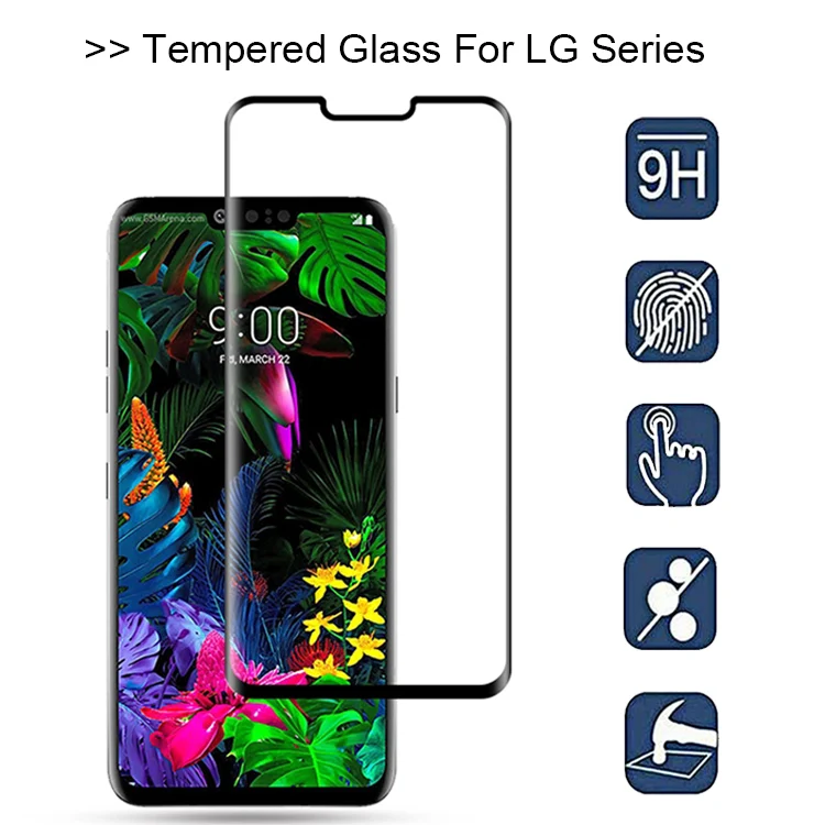 

Full Cover Glass For LG K50 V50 K40 V40 Tempered Glass For LG Q60 V30 V20 K10 K8 K7 2017 G8 G7 G6 Q7 Screen Protector Glass Film