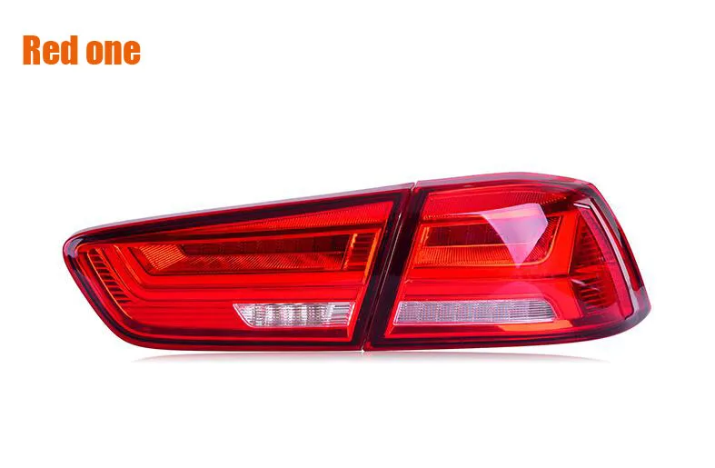 Задний фонарь для Mitsubishi Lancer EVO x 2008- задний светодиодный задний тормозной фонарь лампа светодиодные фары дневного света Стоп задний фонарь аксессуары - Цвет: Red one