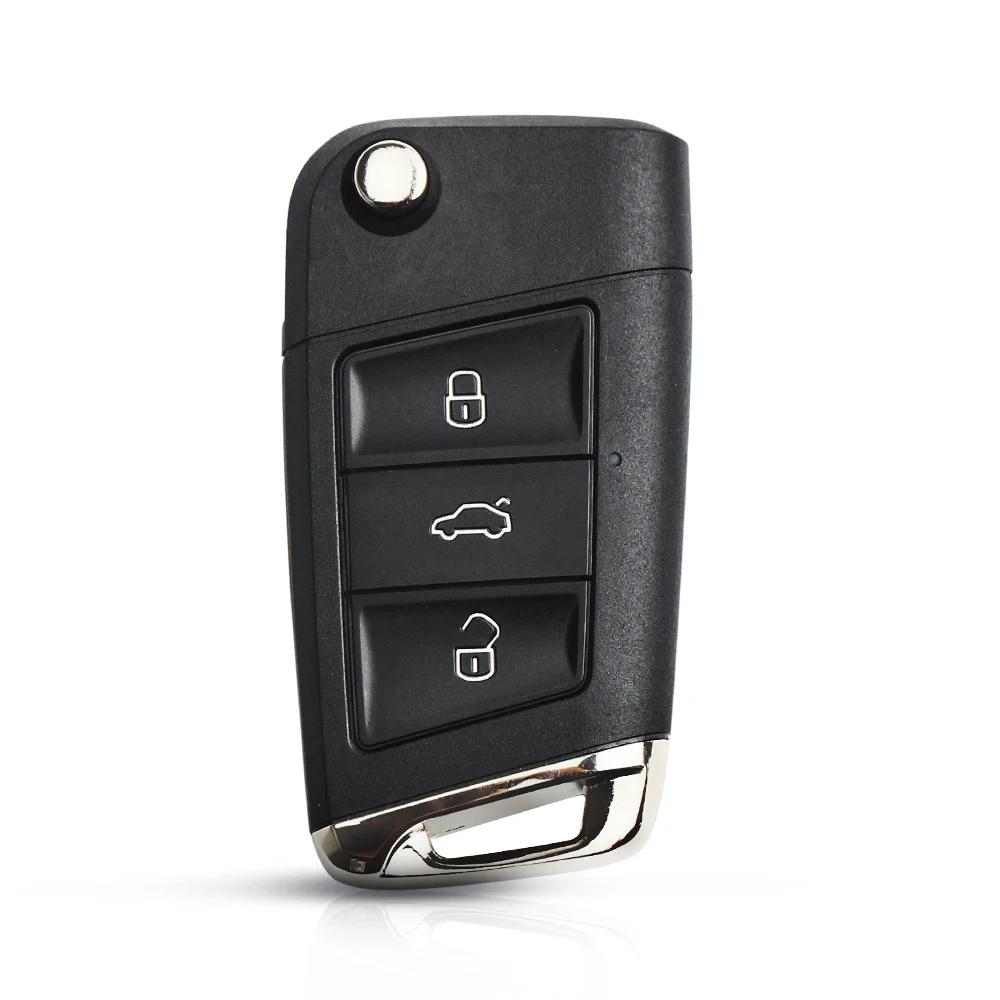 Складная задняя крышка KEYYOU с 3 кнопками и лезвием для Volkswagen VW Golf 7 Jetta Passat Beetle Polo
