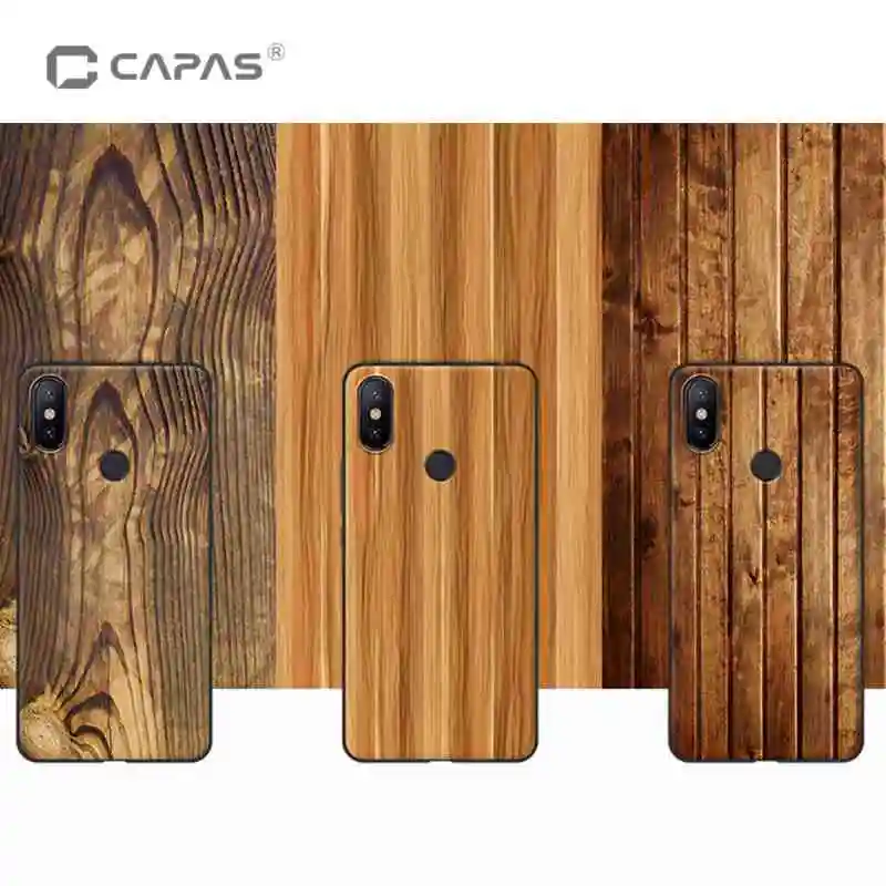 

For Xiaomi Mi Max 3 Case Cover Silicone Soft TPU Wood Stone Patterned Phone Case For Mi Max3 Luxury Protective Shield Shockproof