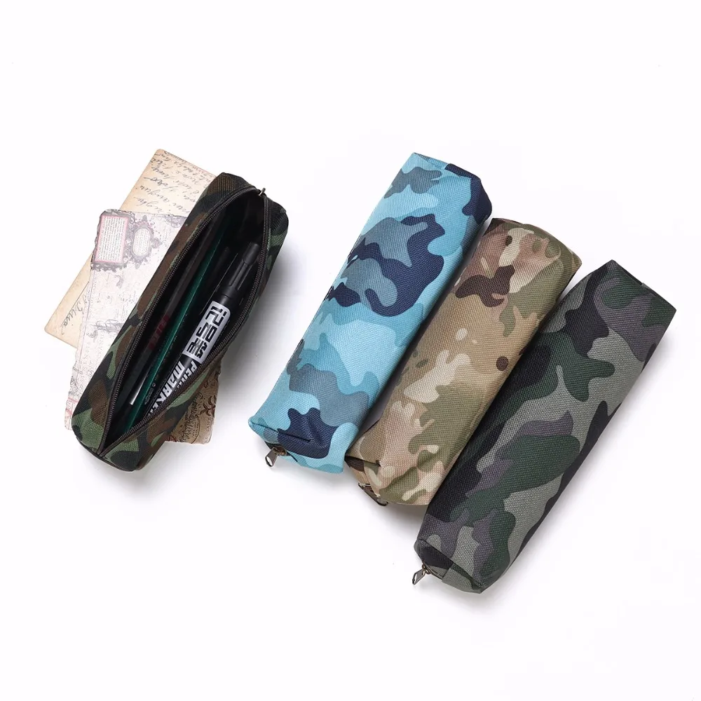 

Big Pencil Case Camouflage 4 Color for Boys School Military Style Canvas Pencil Bag Minecraft School Supplies Bts Stationery