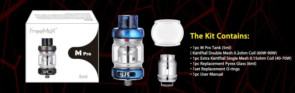 New Freemax Mesh Pro Tank 6ml Sub ohm Atomizer Carbon Fiber Freemax Mesh Pro Coil Vape Resin Tank 17 Colors VS Zeus Dual RTA 02 (4)