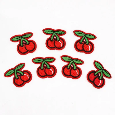 

1pcs patches Fine embroidery cartoon cherry cloth stickers Children's clothes mobile phone shell shoes and hats bag patch patch