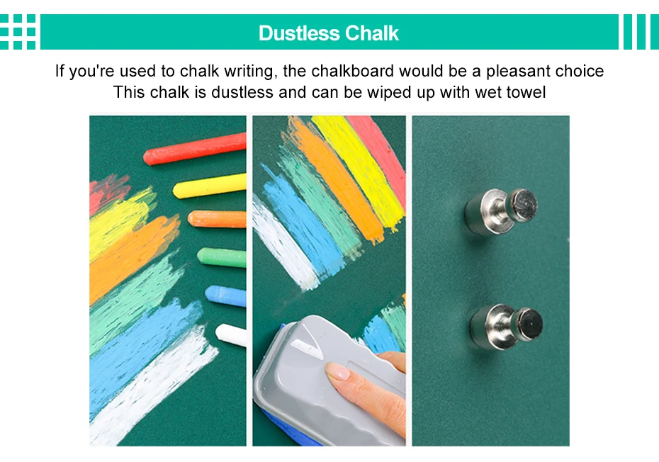 Self-adhesive Magnetic Chalkboard Sticker Green Color for Kids Room Decoration can Hold Magnets Magnetic boards_05