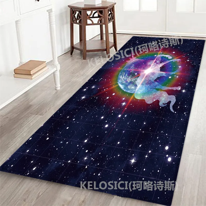 Креативный коврик Dream Galaxy Звездное небо животное 3D печать мягкие ковры домашний вход/коврик для прихожей кухня Противоскользящий коврик/коврики