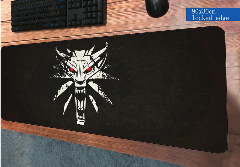 

JARKU 90x30cm witcher mouse pad gaming mousepad gamer mouse mat locrkand game pads computer keyboard padmouse laptop play mats