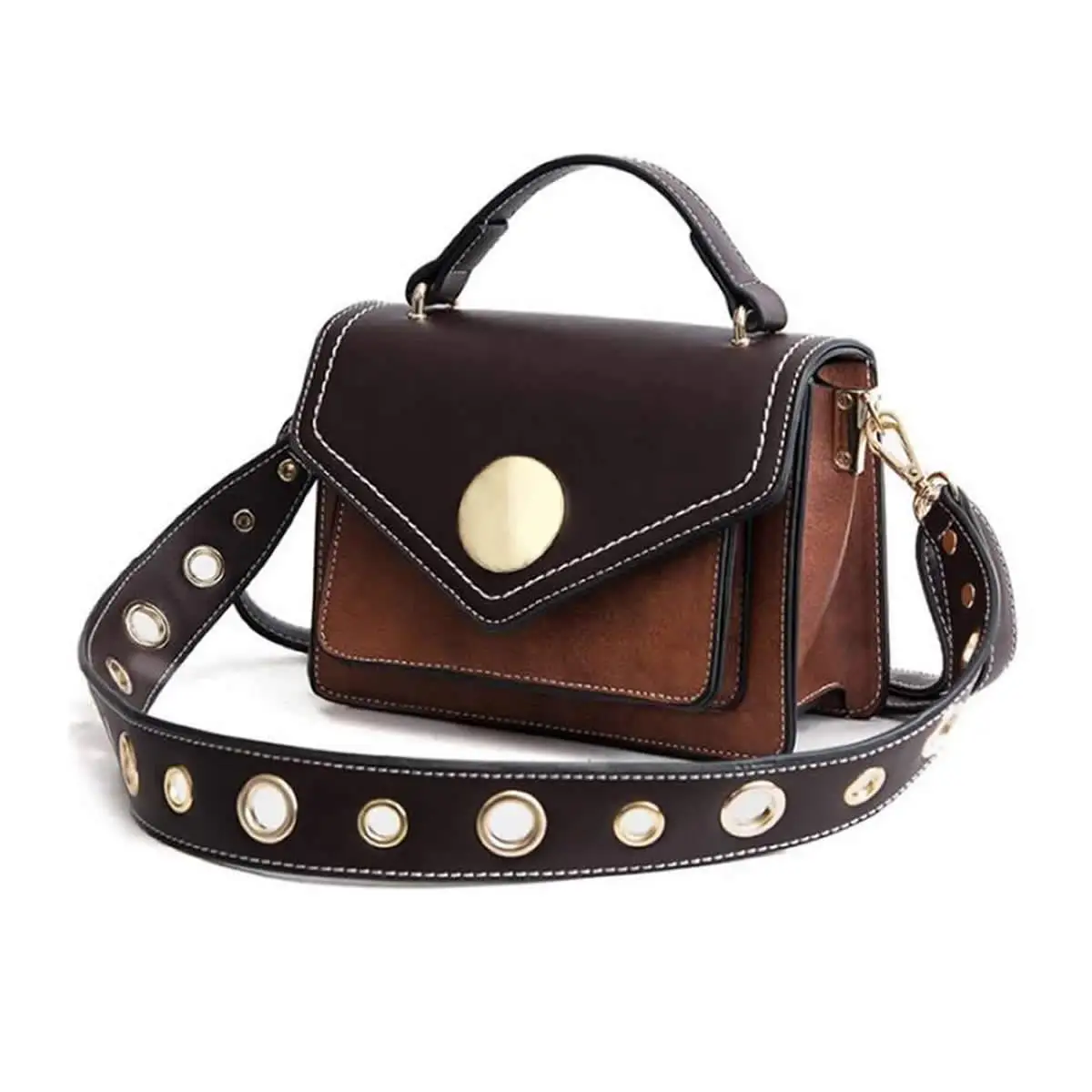 

FGGS Crossbody Shoulder Bag Mini Shoulder Bag Women Girls England Style Brown