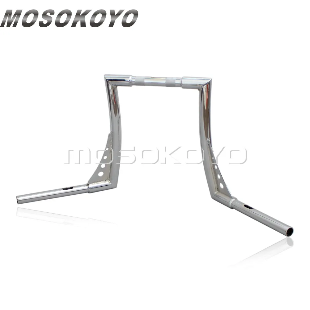 Хромированный черный руль для мотоцикла APE 1-1/" Fat Bar 12" Rise 30-1/" Wide Drag Bars для Harley Sportster Touring Dyna