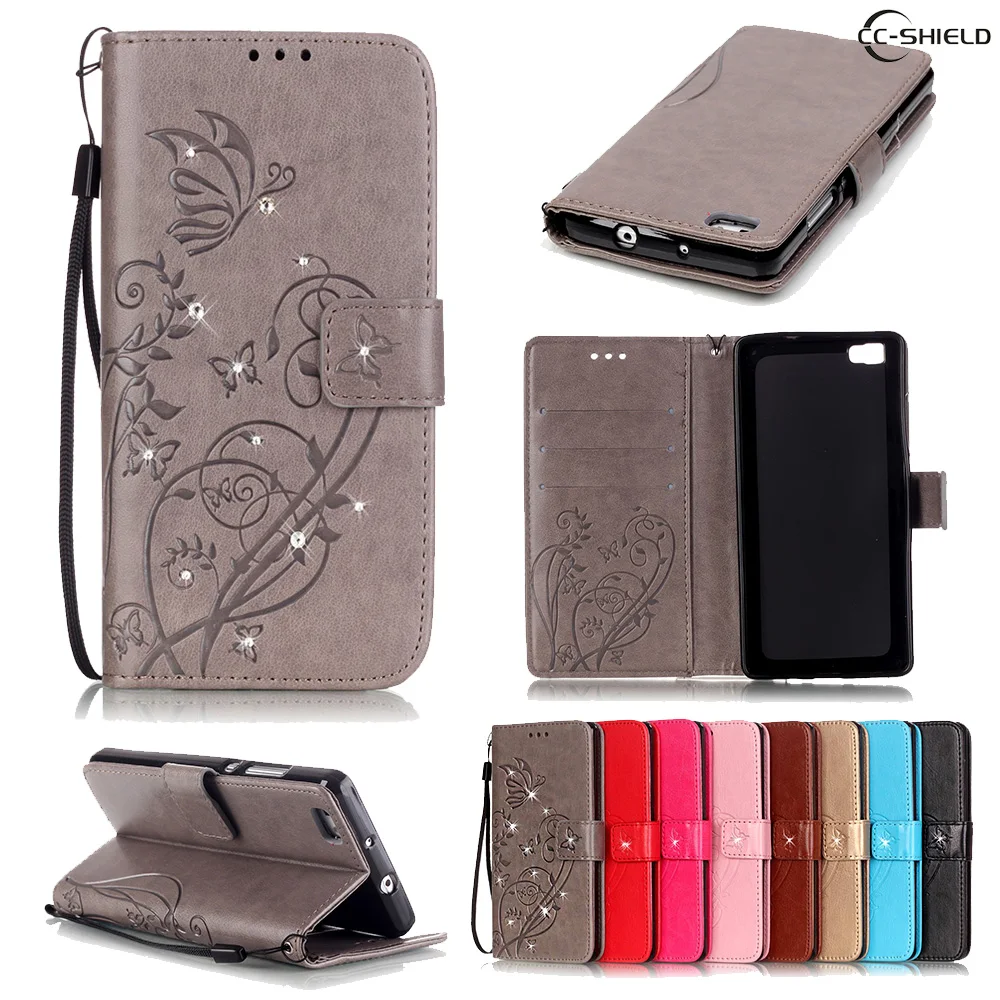 Флип чехол для Huawei P8 Lite ALE L21 L23 P8Lite кожаный со стразами телефона P 8 L02 Coque|phone cases|case for