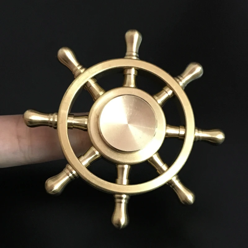 Ponta do dedo Gyro Descompressão Fidget spinner Oito Folha de Cobre Stent EDC Ferramenta Mão Ansiedade Alívio do Estresse Brinquedos Fidget Spinner