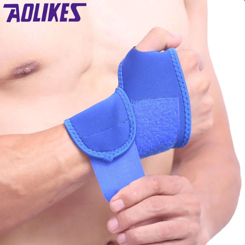 AOLIKES 1PCS Sports Wristband Wrist Support Straps Wraps for Cycling Running Weight Lifting Fitness Gym Tennis Hand Bands | Спорт и
