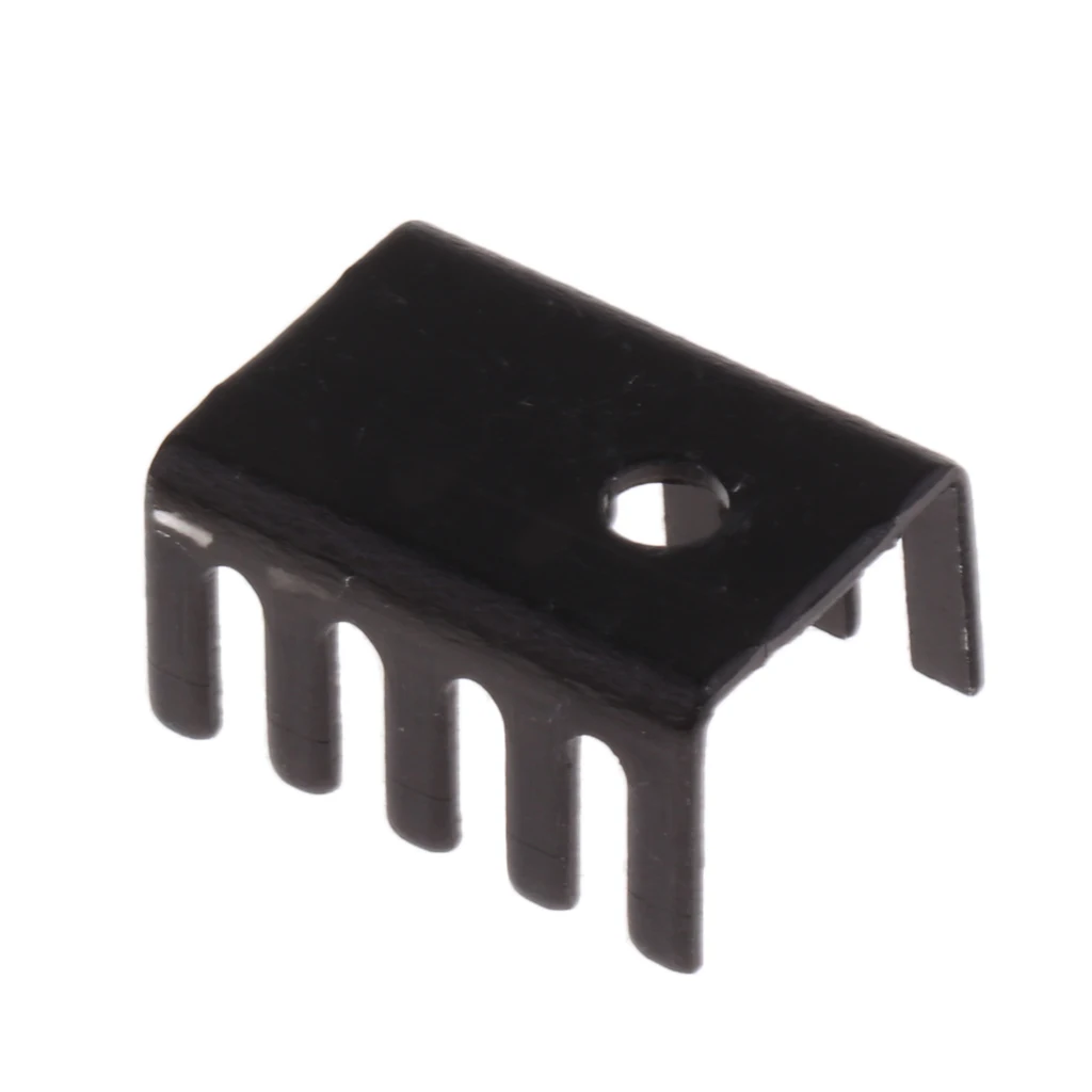 MagiDeal 10 Pcs 20x15x10mm Black Aluminum Heatsink with Screws for TO-220 Transistor