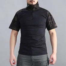 Для мужчин Часы мужские военные тактические Рубашка с короткими рукавами армии США боя лягушки Фитнес камуфляжная, с расцветкой Мультикам футболка камуфляжной расцветки Пеший туризм костюм лягушки