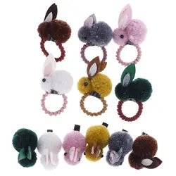 Корейский 3D миловидный зажим для волос животные кролик стиль резинки для волос фетр плюшевые кроличьи уши повязка на голову для детей