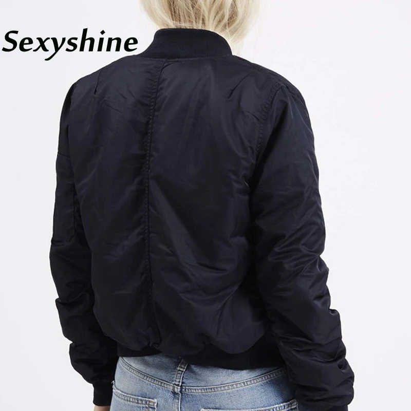 Bomber Jacket Women Long Sleeve Basic Coats 2018 new fashion spring autumn female casual solid zipper up short Outerwear Jackets Coats