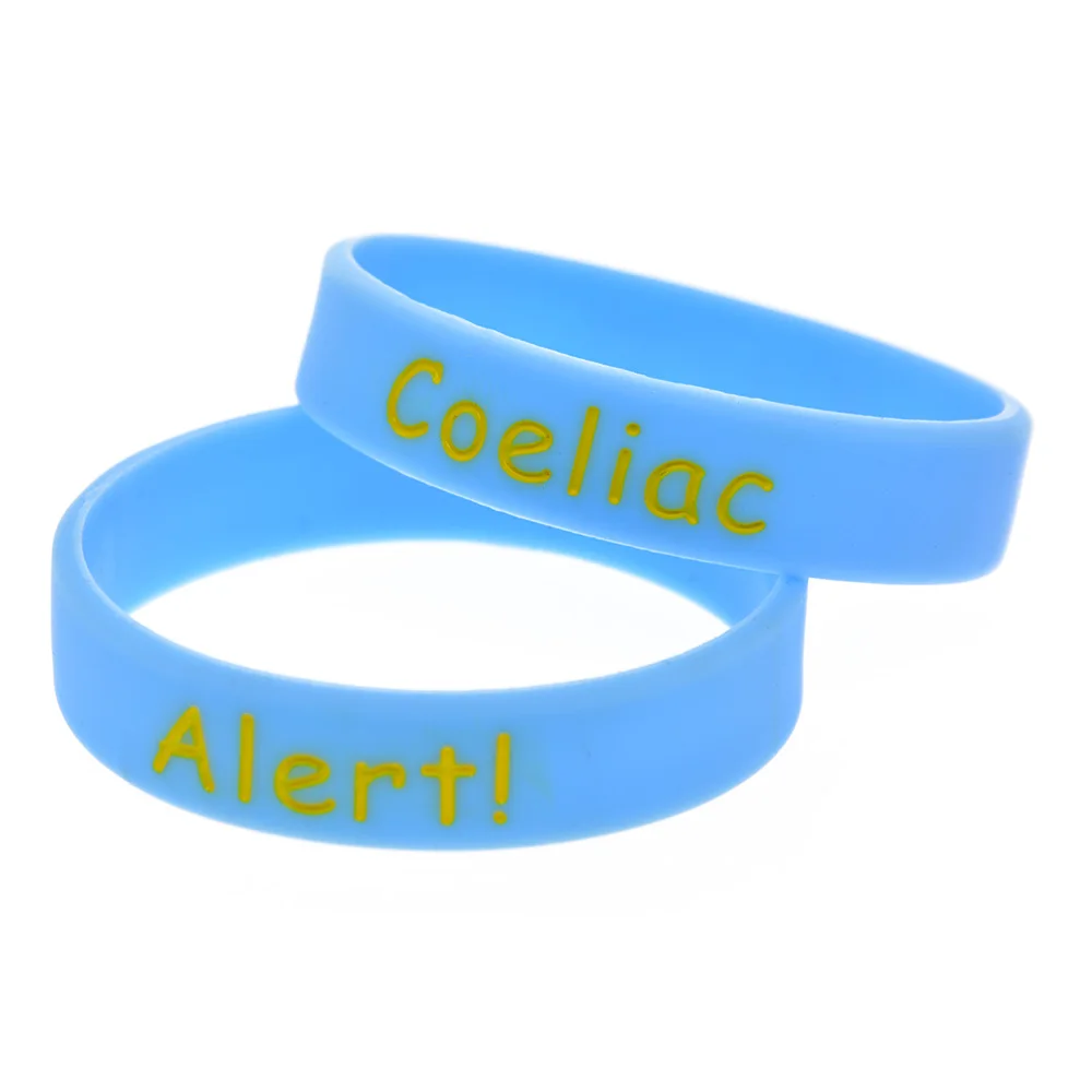 Pulsera de silicona Coeliac para niños, alerta OBH, talla para niños, 1 ud.silicone wristband