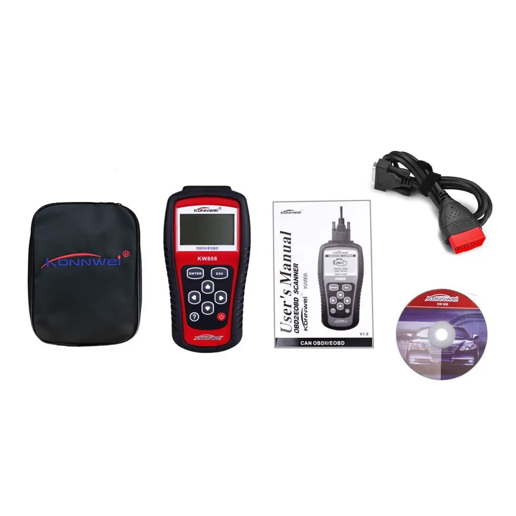 

KW808 Professional Car Diagnostic Tool Engine Auto Code Reader Scanner Tool Supports Multiple Trouble Code Requests