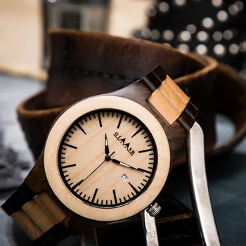 

Top Brand Unique Wooden Watches Drop Shipping Mens Wood Watch Men Date Quartz Watch Creative Natural Wood Wrist Watches Relogio
