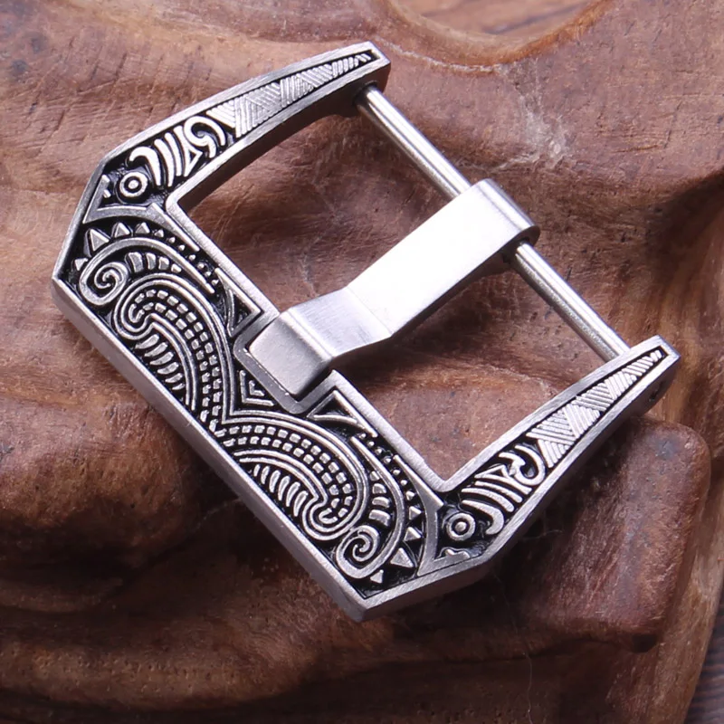 

Retro Watch Buckle 18mm 20mm 22mm 22mm Watchbands Strap 316L Stainless Steel Brushed Screw in Pin Clasp Accessories For Panerai