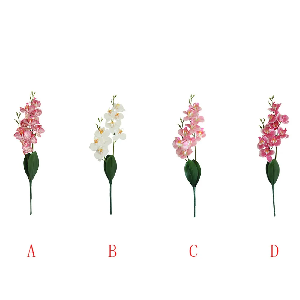 

artificial Phalaenopsis orchid flowers real touch latex high quality butterfly orchids stem plant centerpiece silicone flowersM4