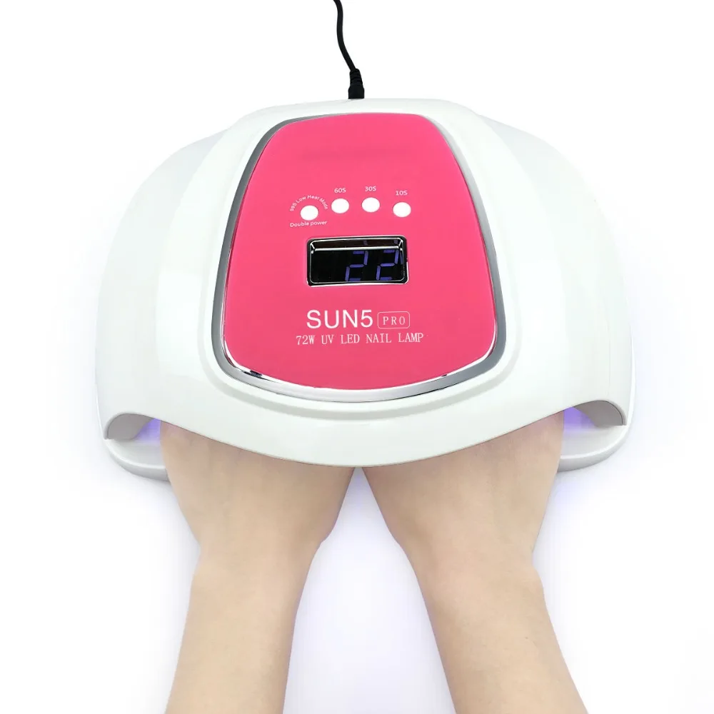 

New SUN5 Pro72W UV LED Nail Lamp Nail Dryer For All Gels Polish Sun with LCD Automatic sensor Timer 10/30/60/99s Manicure Tools