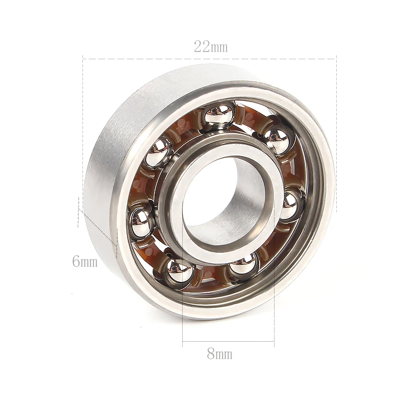 

10Pcs Super Fast Skate 608 Ball Bearing For Metal Led Light Glow In Dark Batman Game Aluminium Figit Tri Dpinner Hand Spinner