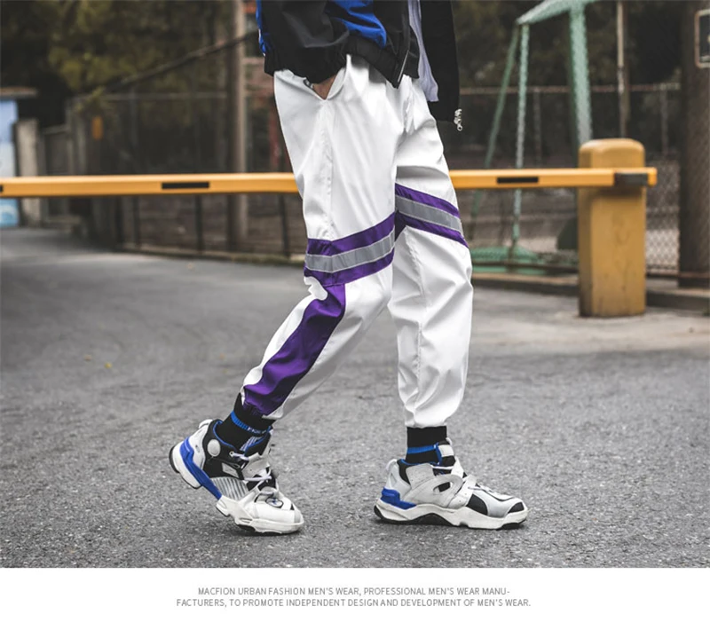 Loose Hip Hop Cargo Pants Men Camouflage Patchwork Harem Mens Trousers Streetwear  (57)