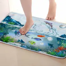 Коврик для ванной комнаты в рыбий стиле, Забавный Противоскользящий коврик для ванной, аксессуары для душевой занавески, соответствующие вашей душевой занавеске