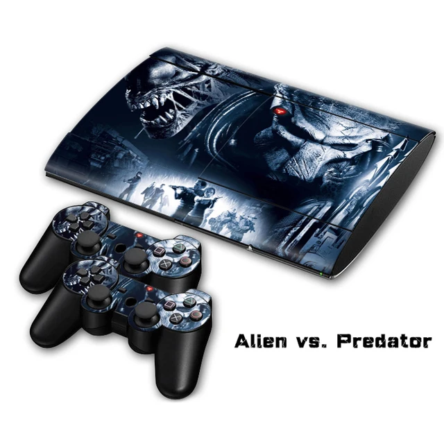 Best Price Alien VS. Predator Vinyl Skin Sticker For Sony PlayStation 3 Super Slim Console and Controller Skin 
