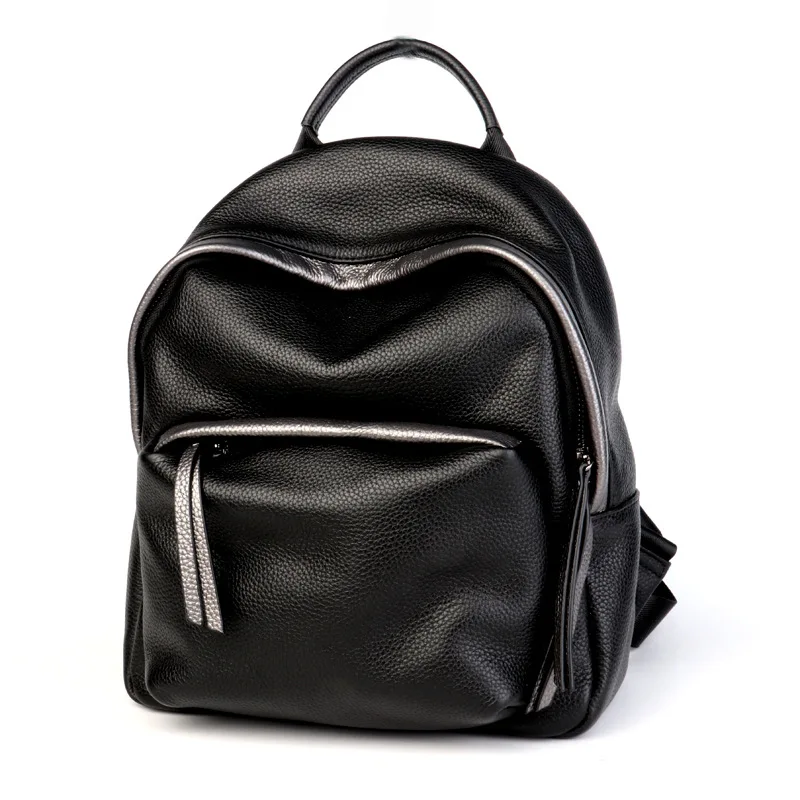 Fashion Women Zipper Leather Backpack Preppy Style Girls School Bags Backpacks