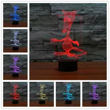 Новинка Горячая 3D ходячая кошка меняемый цвет светодиодный ночник Pmma иллюзия Лампа сенсорная кнопка настольная ночник для hon Декор лампа