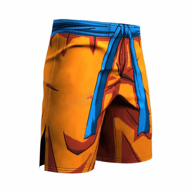 Аниме Драконий жемчуг Z Saiyan Son шорты Гоку мужские быстросохнущие дышащие пот высокая эластичность фитнес мужские повседневные шорты с 3d рисунком