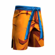 Аниме Драконий жемчуг Z Saiyan Son шорты Гоку мужские быстросохнущие дышащие пот высокая эластичность фитнес мужские повседневные шорты с 3d рисунком