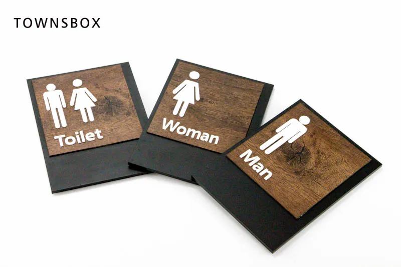 Акриловая дверь WC знак ванная комната вывеска табличка для мужчин и женщин табличка настенный WC доска для мытья комнаты настенный знак-наклейка липкая карта