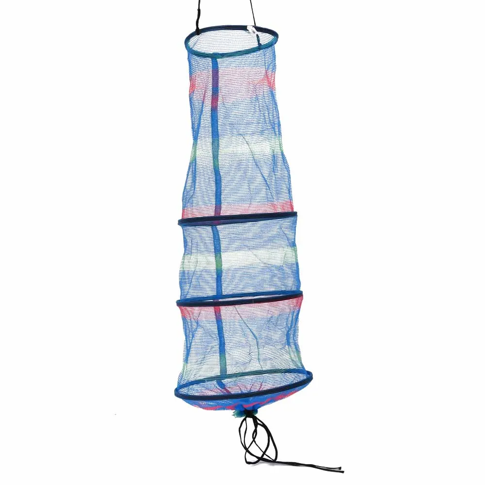 

25 * 65cm 3 Layers Folding Fish Small Mesh Net Hanging Net Fishing Net Foldable Hanging Net Fish Vegetables Drying Hanger