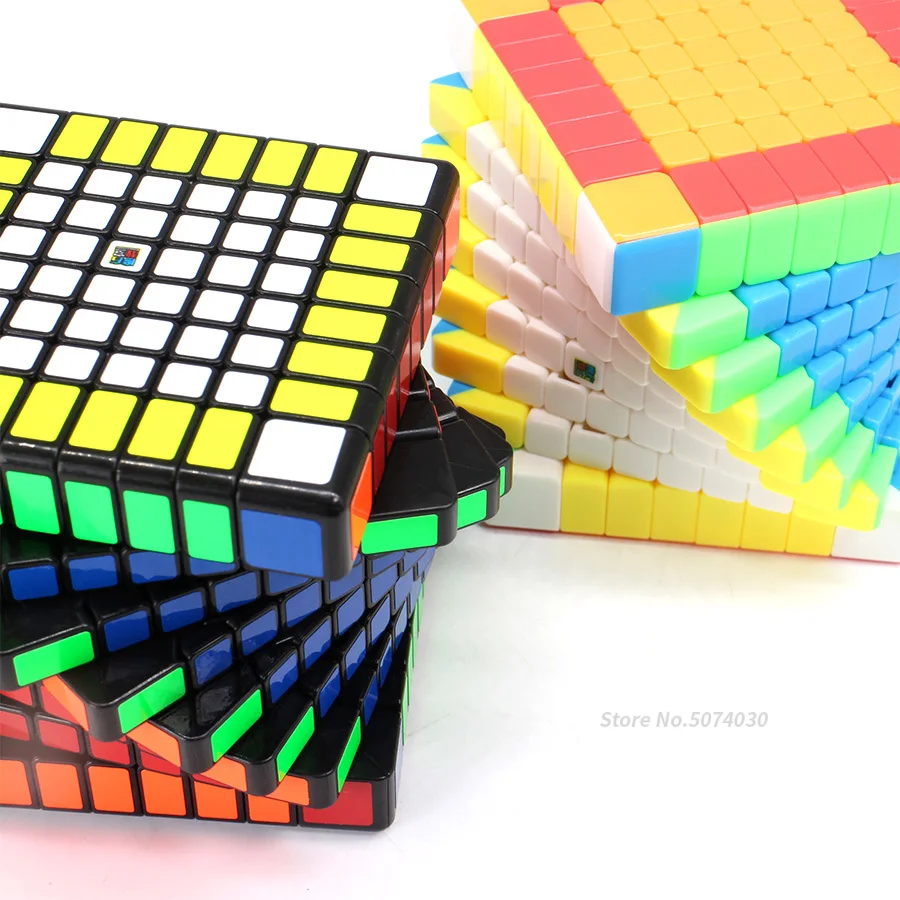 Moyu 8x8x8 волшебный куб 8 слоев головоломки 8x8 черный Stickerless Neo Cubo Magico 8*8*8 игра, развитие игрушки для детей