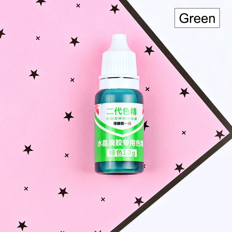 High10ml перламутровый пигментный порошок MICA Rainbow UV из эпоксидной смолы для DIY ювелирных изделий для ручной работы ювелирных аксессуаров NE - Цвет: green