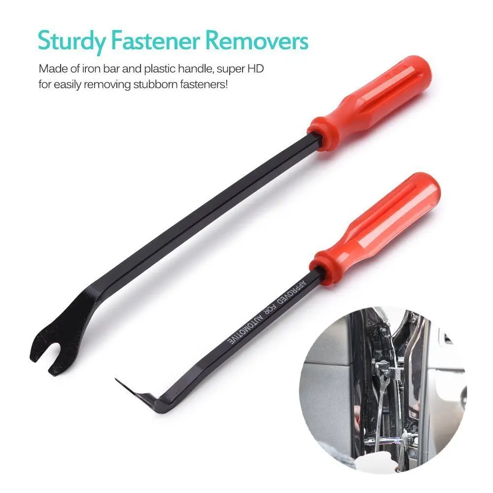 13x Red Nylon Fiber Auto Upholstery Molding Trim Interior Removal Install Tools