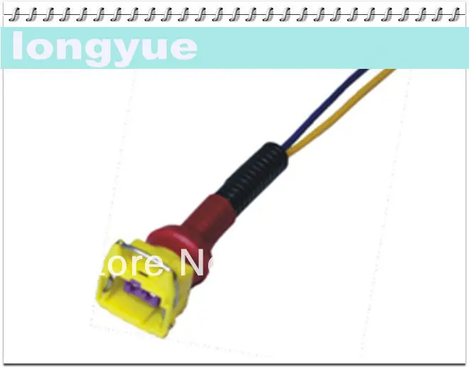 

longyue 2pcs 2pin Fuel Injector Connector Wiring Plugs 15cm wire LY-005