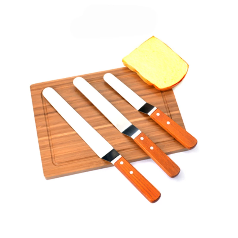 3 Pcs/set Stainless Steel Cake Cream Spatula Butter Blade Icing
